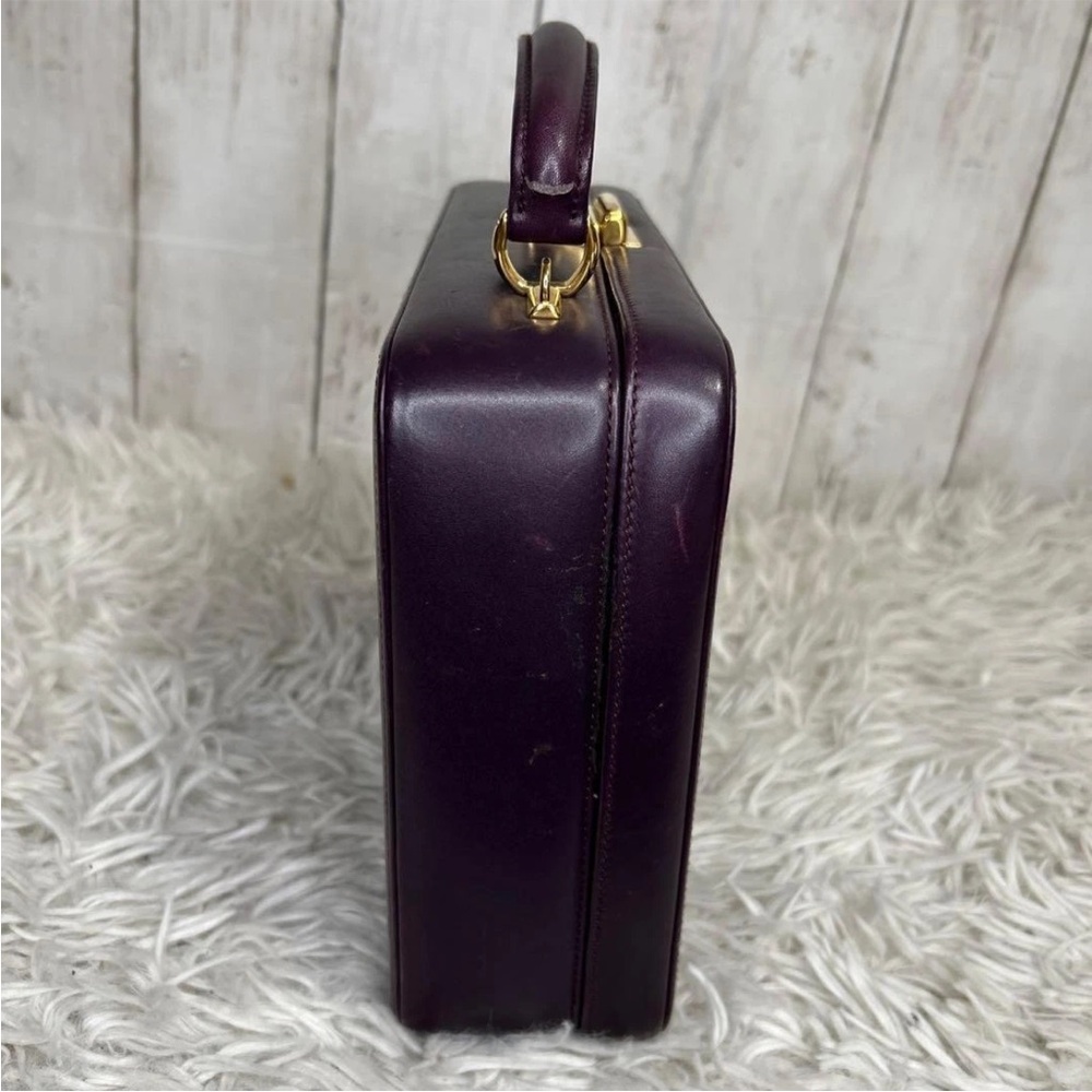 Gucci Dark Purple Leather Box Bag with Gold Hardware - Picture 4 of 16